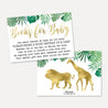 Gold Safari Baby Shower Book Request Card Printable Template