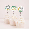 Gold Safari Baby Shower Cupcake Toppers Printable Template