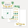 Gold Safari Baby Shower Games Set Printable Template