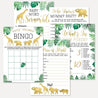 Gold Safari Baby Shower Games Set Printable Template