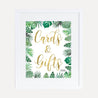 Gold Safari Baby Shower Cards and Gifts Sign Printable Template