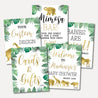 Gold Safari Baby Shower Sign Bundle Printable Template