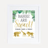 Gold Safari Baby Shower Treats Sign Printable Template