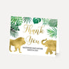 Gold Safari Baby Shower Thank You Card Printable Template