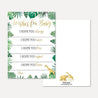 Gold Safari Baby Shower Wishes Card Printable Template