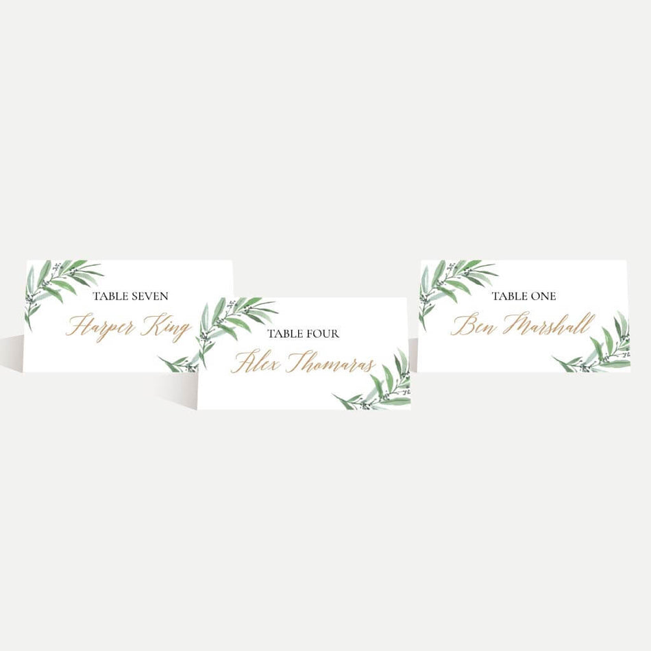Printable Greenery Wedding Place - Greenery Wedding Place Cards 01 950x