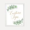 Greenery Wedding Custom Sign Printable Template