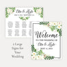 Greenery Wreath Wedding Complete Package Set Printable Template