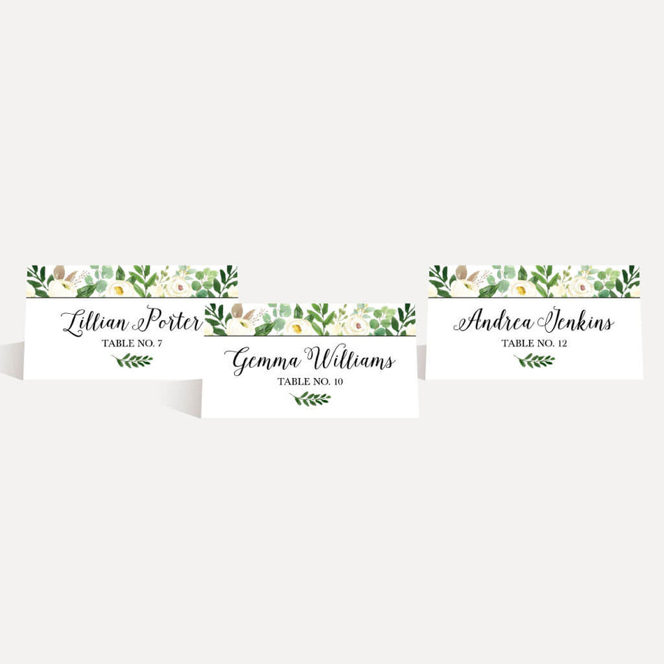 Printable Greenery Wreath Wedding - Greenery Wreath Wedding Place Cards 01 950x