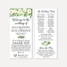Greenery Wreath Wedding Program Printable Template