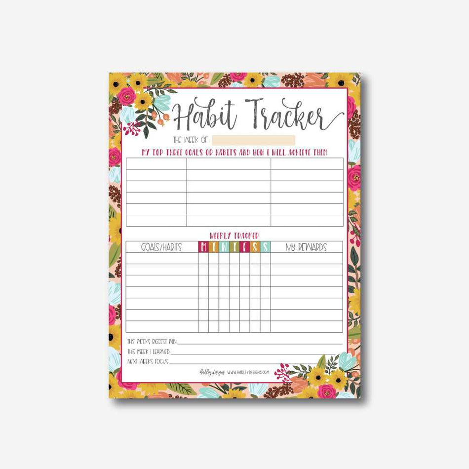 Habit Tracker Printable Template