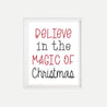 Belive In The Magic Of Christmas Holiday Print Template Printable