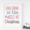 Belive In The Magic Of Christmas Holiday Print Template Printable