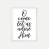 O Come Let Us Adore Him Holiday Print Template Printable