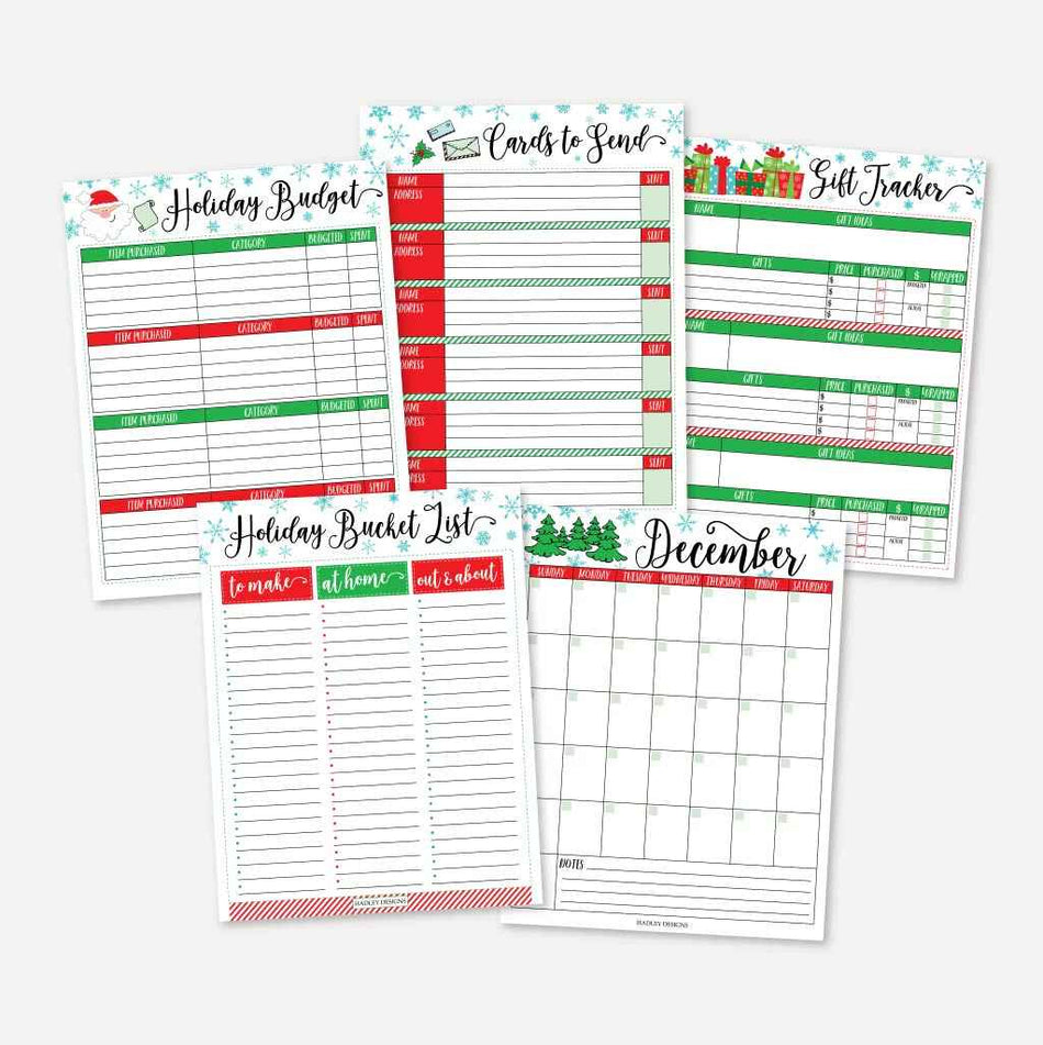 Holiday Planner Printable Template