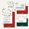 Holiday Wedding Invitation Suite Printable Template