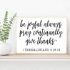 Be Joyful Always Pray Continually Give Thanks Wall Art Template Printable