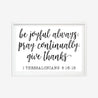 Be Joyful Always Pray Continually Give Thanks Wall Art Template Printable