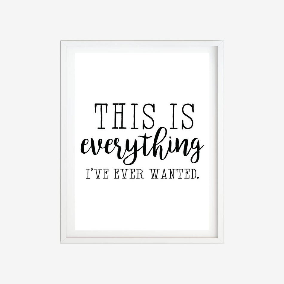 This Is Everything I've Ever Wanted Sign Template Printable