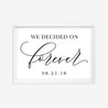 Printable We Decided On Forever Wall Art Template