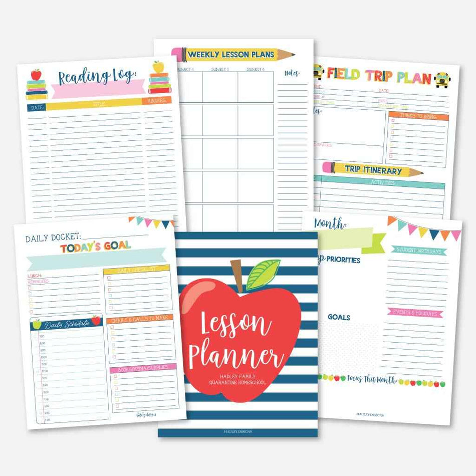 Homeschool Planner Schedule Templates