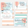 Hot Air Balloon Baby Shower Invitation Suite Printable Template