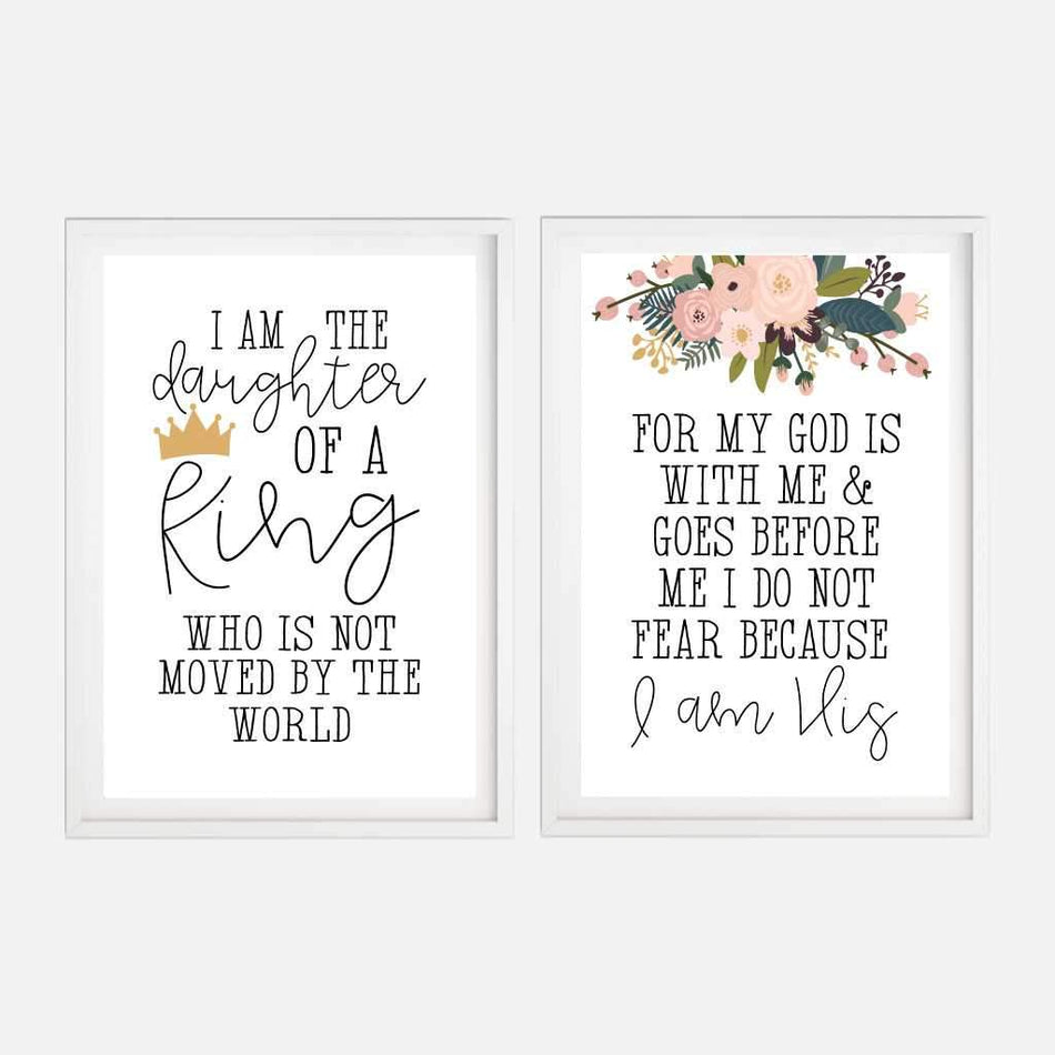 I Am The Daughter Of A King Wall Art Printable Template