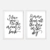 I Love You To the Moon and Back Wall Art Printable Template