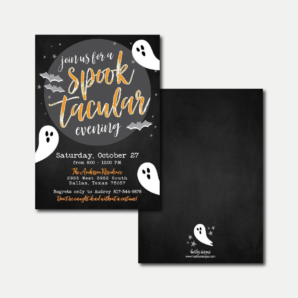 Ghost Halloween Invitation Printable Template 