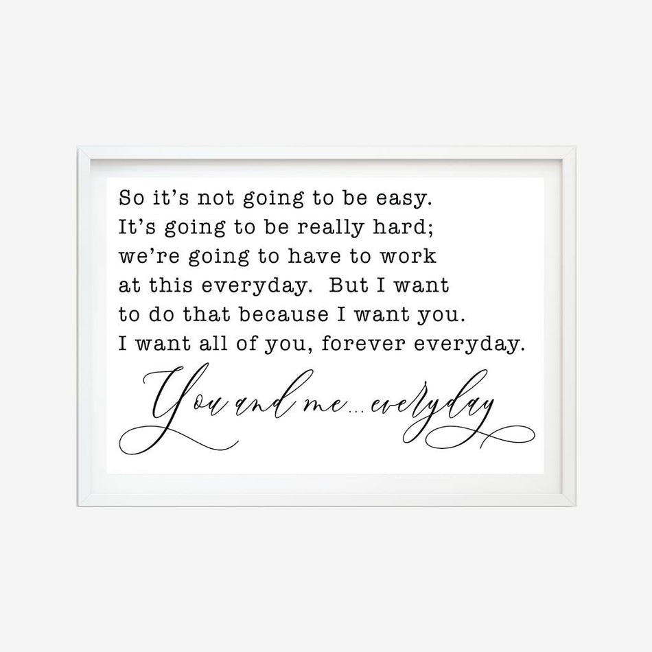 So It's Not Going To Be Easy Home Decor Sign Template 