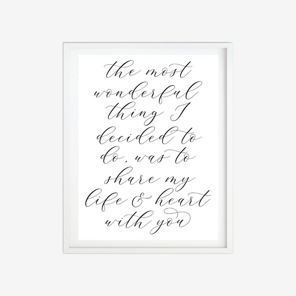 The Most Wonderful Thing I Ever Decided To Do Home Decor Sign Template 
