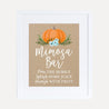 Pumpkin Boy Baby Shower Mimosa Printable Sign Template 