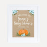 Pumpkin Boy Baby Shower Welcome Sign Printable Template 