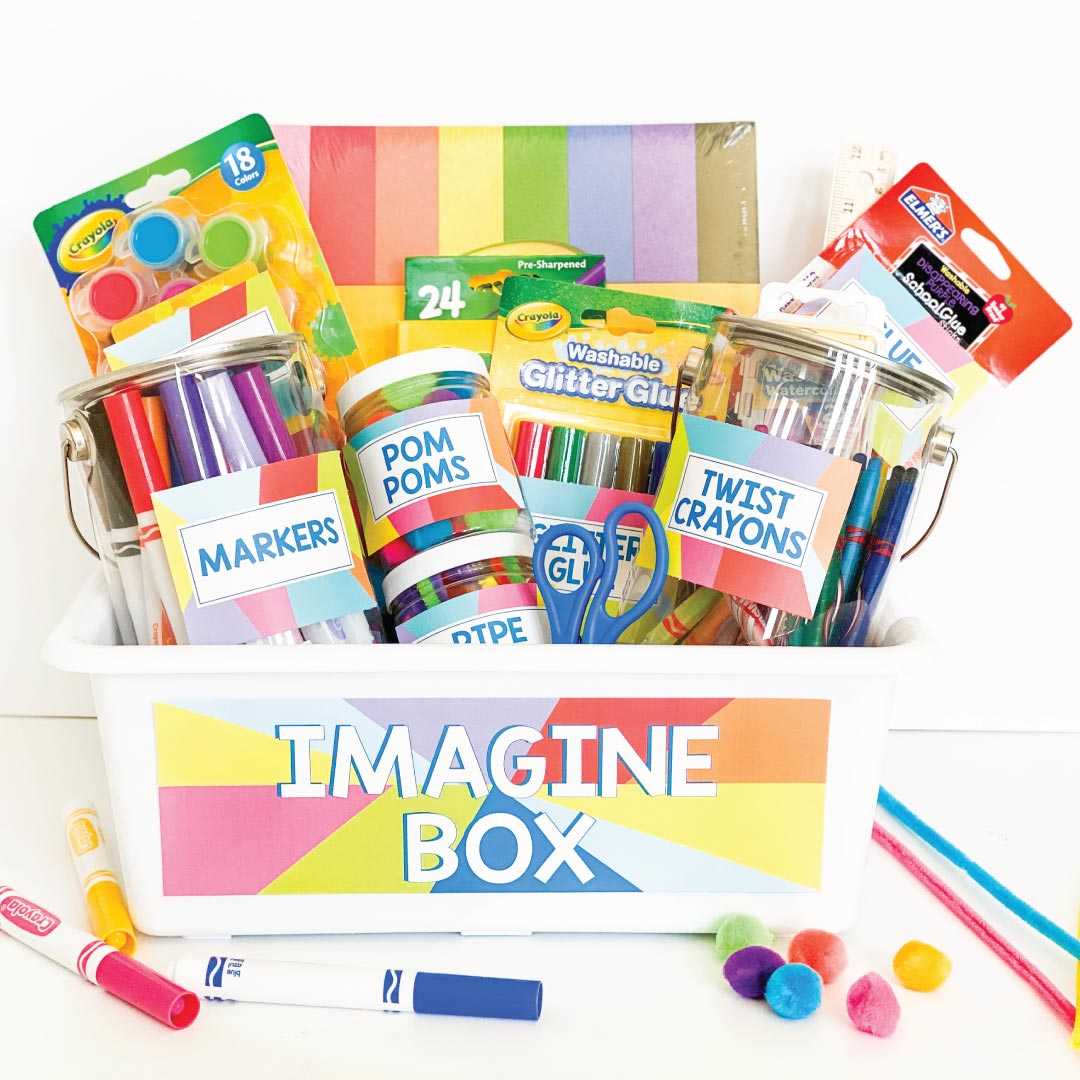 Message Imagine Box Printable Kids Image Box Template | Hadley Designs