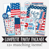 4th of July BBQ Party Supplies Package