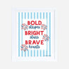 Bold Stripes Bright Stars Brave Hearts Sign Template