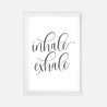 Inhale Exhale Wall Art Inspirational Home Decor Sign Printable Template