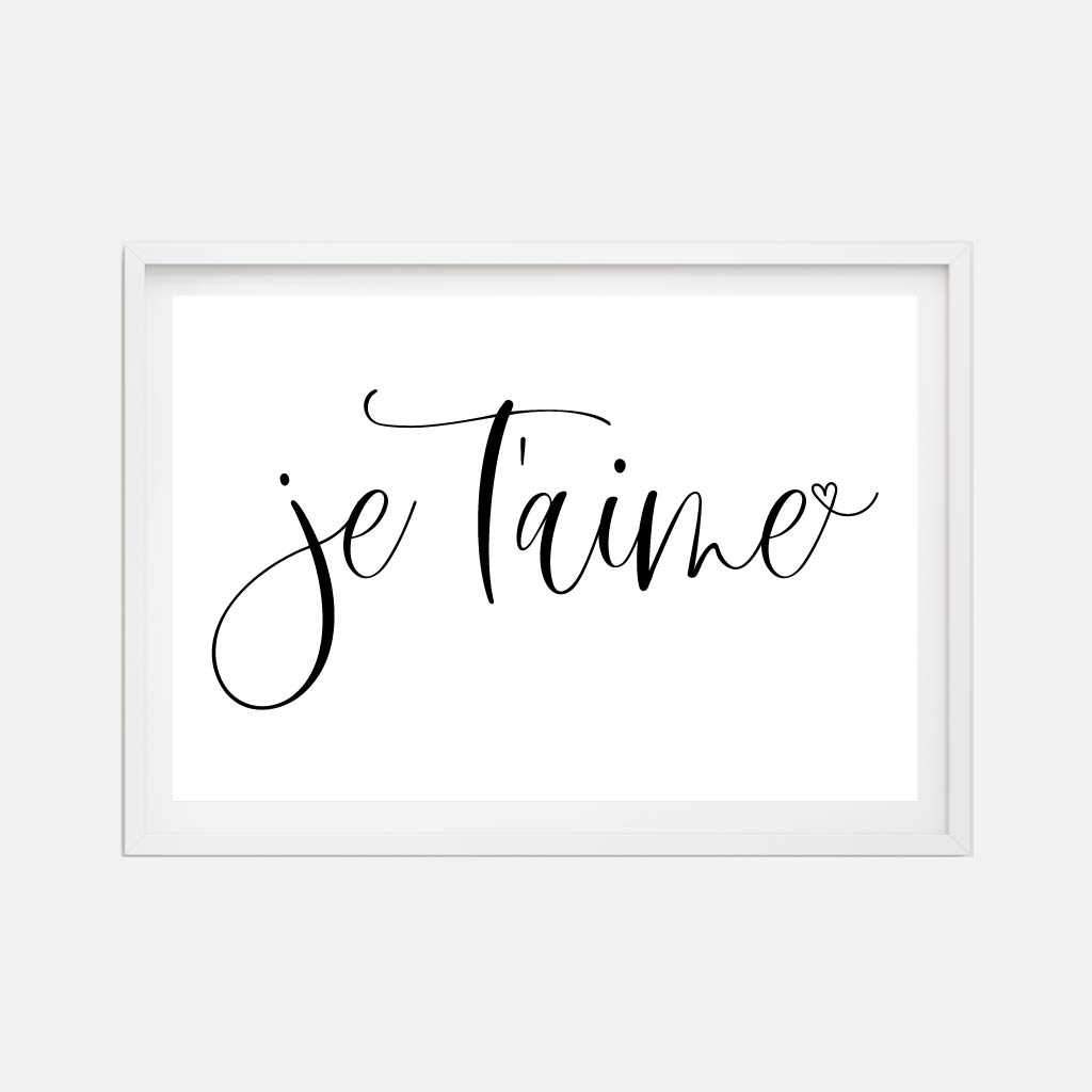 Printable je t'aime Wall Art Template | Hadley Designs - Printables