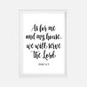 Joshua 24:15 Wall Art Christian Home Decor Sign Printable Template