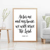 Joshua 24:15 Wall Art Christian Home Decor Sign Printable Template