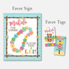 Luau Favor Sign Tags Template