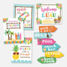 Luau Party Sign Set Printable Templates