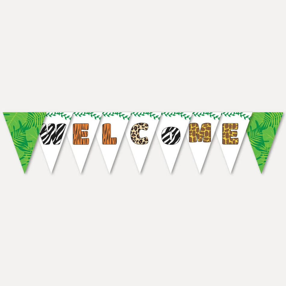 Jungle Baby Shower Banner Printable Template