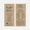 Kraft Calligraphy Wedding Program Printable Template