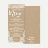 Kraft Lace Rustic Wedding Menu Printable Template