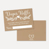 Kraft and White Floral Baby Shower Diaper Raffle Printable Template