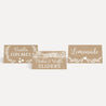 Kraft and White Floral Baby Shower Food Tent Cards Printable Template