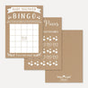Kraft and White Floral Baby Shower Games Set Printable Template