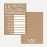 Kraft and White Floral Baby Shower Price is Right Game Printable Template