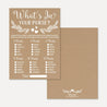Kraft and White Floral Baby Shower Games Set Printable Template